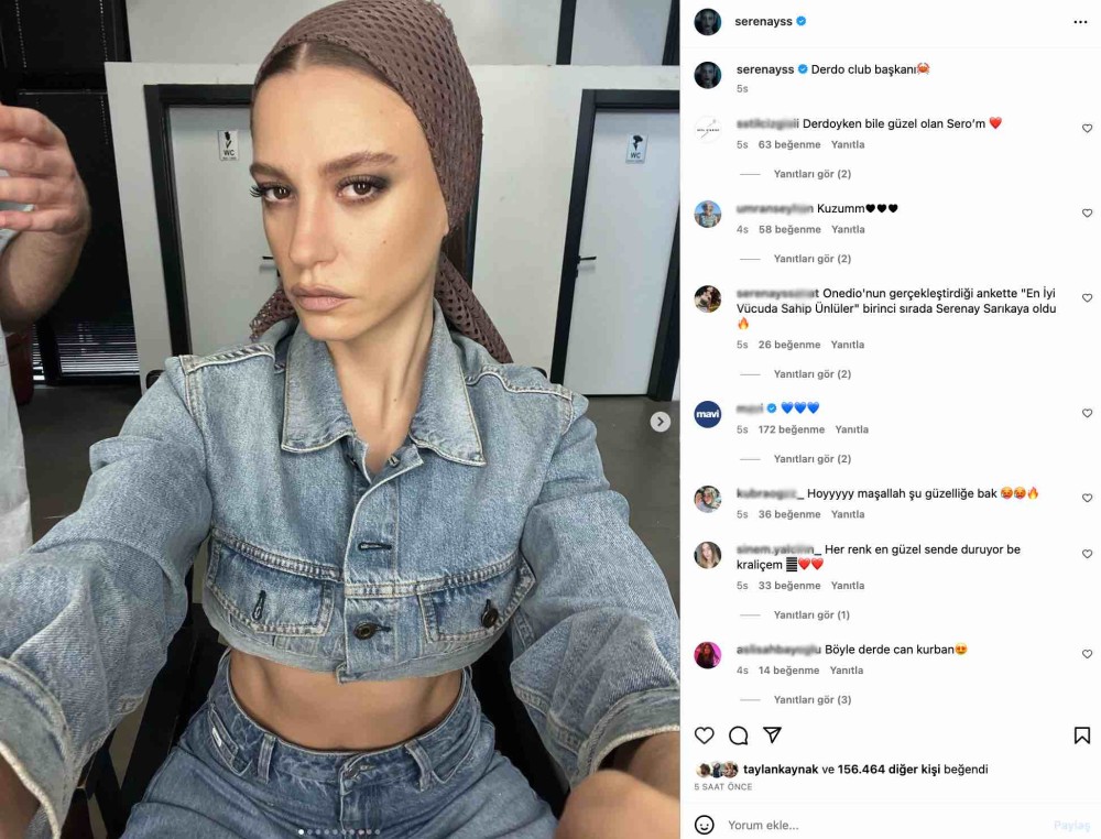 serenay sarikaya nin studyo paylasimi gundem oldu bu kadinin aurasi samimiyeti oyunculugu